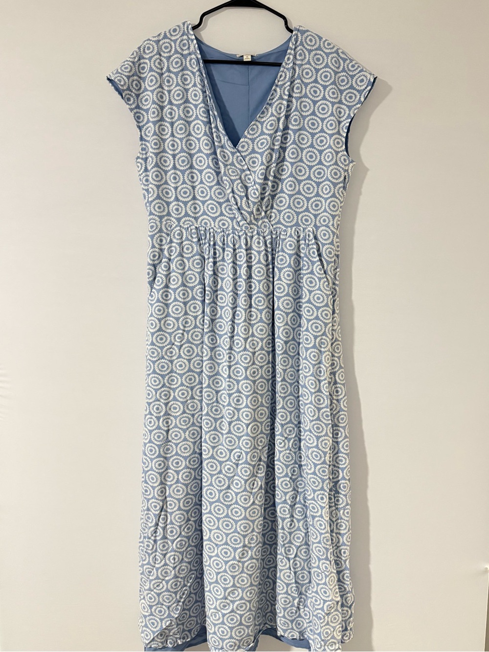 GAP Light Blue Printed Maxi Dress